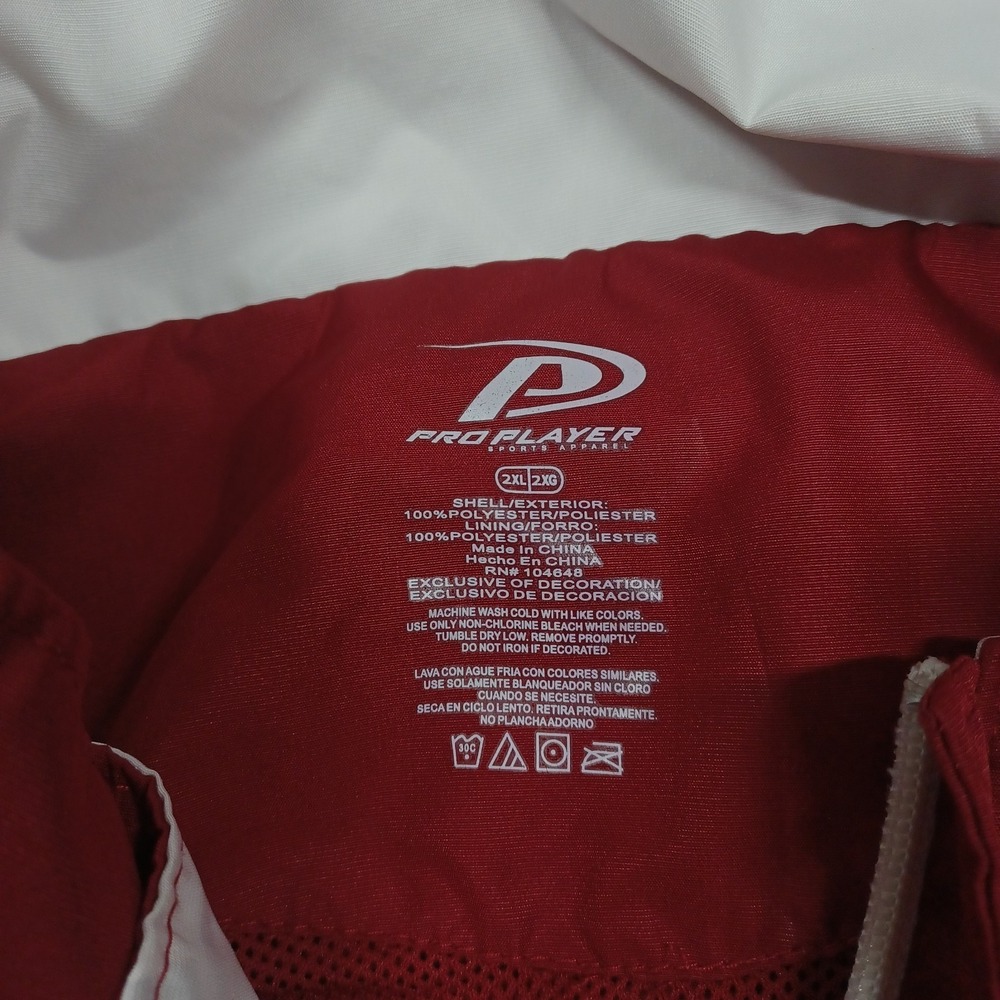 Arkansas Razorbacks Jacket Mens XXL Red Windbreaker Full Zip Pockets Casual - Picture 4 of 8